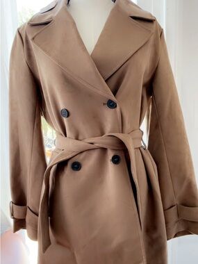 Zara Women's Brown Belted Trench Coat